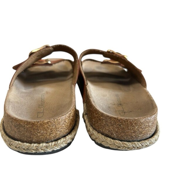Chinese Laundry Surfs Up  Double Buckle Strap Cognac Espadrille Flat Sandals 9 - Picture 10 of 14